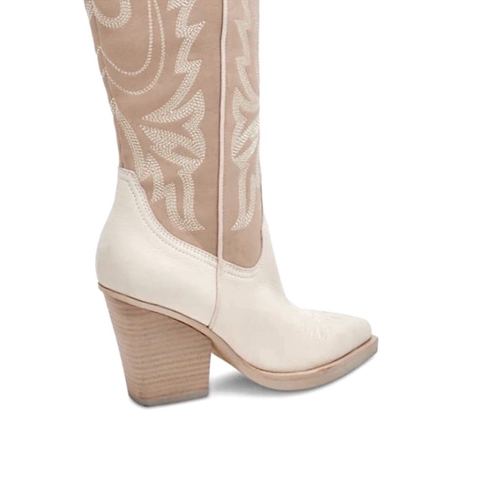 Dolce Vita‎ Cowboy Western Boots Blanch - Picture 4 of 16